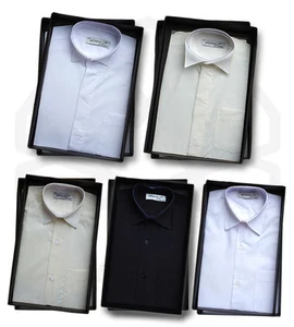 SIRRI Boys Formal Suit Shirts, Page Boy Wedding Prom Cotton Blend Kids Shirt - Picture 1 of 16