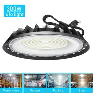 300W UFO Led High Bay Light Commercial Industrial Factory Warehouse Shop Light - Picture 1 of 14