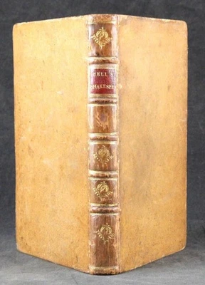1774 POEMS written by SHAKESPEAR, WILLIAM SHAKESPEARE, LIFE PLATES, CALF BINDING Foto 1 de 4
