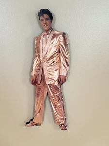 Arte colgante de pared de madera traje cojo dorado de Elvis Presley 15" - Imagen 1 de 5