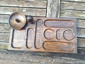Vintage Mid-Century Modern Walnut Dresser Valet Jewelry Tray Trinket Organizer - Picture 1 of 8