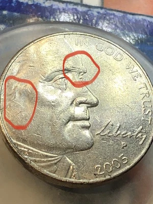 2005 💯🔥🌟p jefferson nickel 💯🔥🌟Double struck￼ One of the best treasure￼ - Image 1 of 4