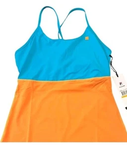 FILA Performa Energy Tennis GroundBRK Cami Tank Top Sz Orange/Blue Medium NWT. - Picture 1 of 6