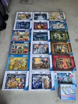 Lote de 18 quebra-cabeças selados Ravensburger 2006-2019 coleção Disney Stow & Go vintage - Imagem 1 de 4