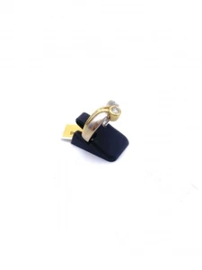 Ring 585 GG/WG mit Brillant GW-SI - Bild 1 von 2