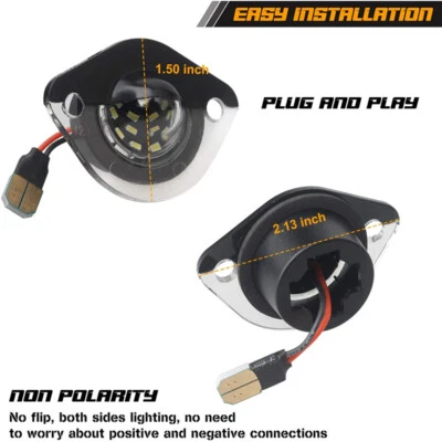 For 1994-2004 Ford Mustang LED License Plate Light Tag Lamp Assembly 6000K 2Pc Foto 1 de 4