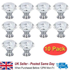 10pcs Crystal Glass Door Knobs Diamond Drawer Knobs Cabinet Draw Pull Handle