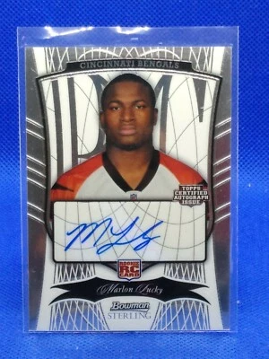 2009 Bowman Sterling /999 Marlon Lucky #120 Rookie Auto RC - Image 1 of 2