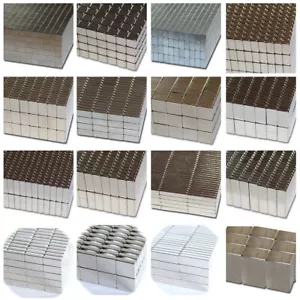Extrem starke Neodym Quader Block Magnete eckig Größe und Anzahl wählbar N45 N52 - Bild 1 von 18