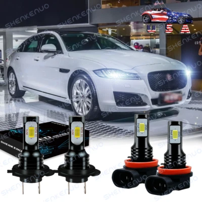 For Jaguar XF 2009-2011 - 6000K LED Headlight Combo High Low Beam 4x Bulbs Kit - Image 1 of 4