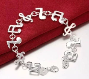 FABULOUS STERLING SILVER MUSICAL BRACELET* - Picture 1 of 2
