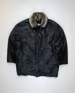 ๐จ Manufacture SERAPHIN FRANCE vintage leather jacket mans XL - Picture 1 of 16