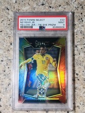 2015 Panini Select Neymar Jr. Tie Dye Prizm /30 PSA 9 #22 Low Pop Rare Brazil