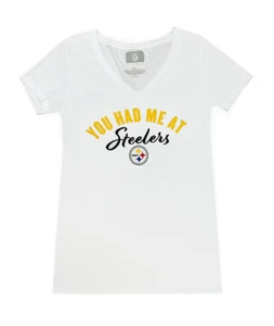 NFL Team Apparel Women's Pittsburgh Steelers T-Shirt -You Had Me at Steelers NEW - Picture 1 of 8