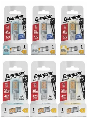 Energizer LED G9 Capsule Bulbs 4.2W = 40W 470lm Warm Cool Daylight Non/Dimmable - Image 1 of 4