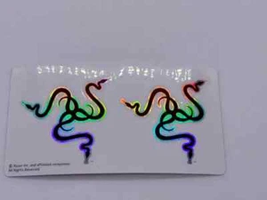 Razer Black/Chroma Holographic Snake Logo Sticker Sheet - Picture 1 of 1