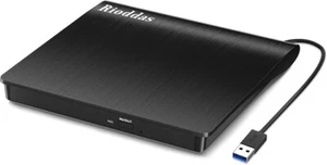 External CD/DVD Drive for Laptop, USB 3.0 CD DVD Player Portable +/-RW Burner CD - Picture 1 of 6