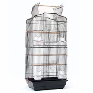 Budgie Cage Metal Parrot Bird Cage Open Top Bird Aviary for Cockatiels Canaries - Picture 1 of 9