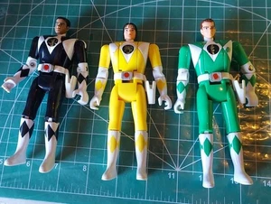 3 Vintage 90's Bandai MMPR Mighty Morphin Power Rangers Flip Head Figures - Picture 1 of 8