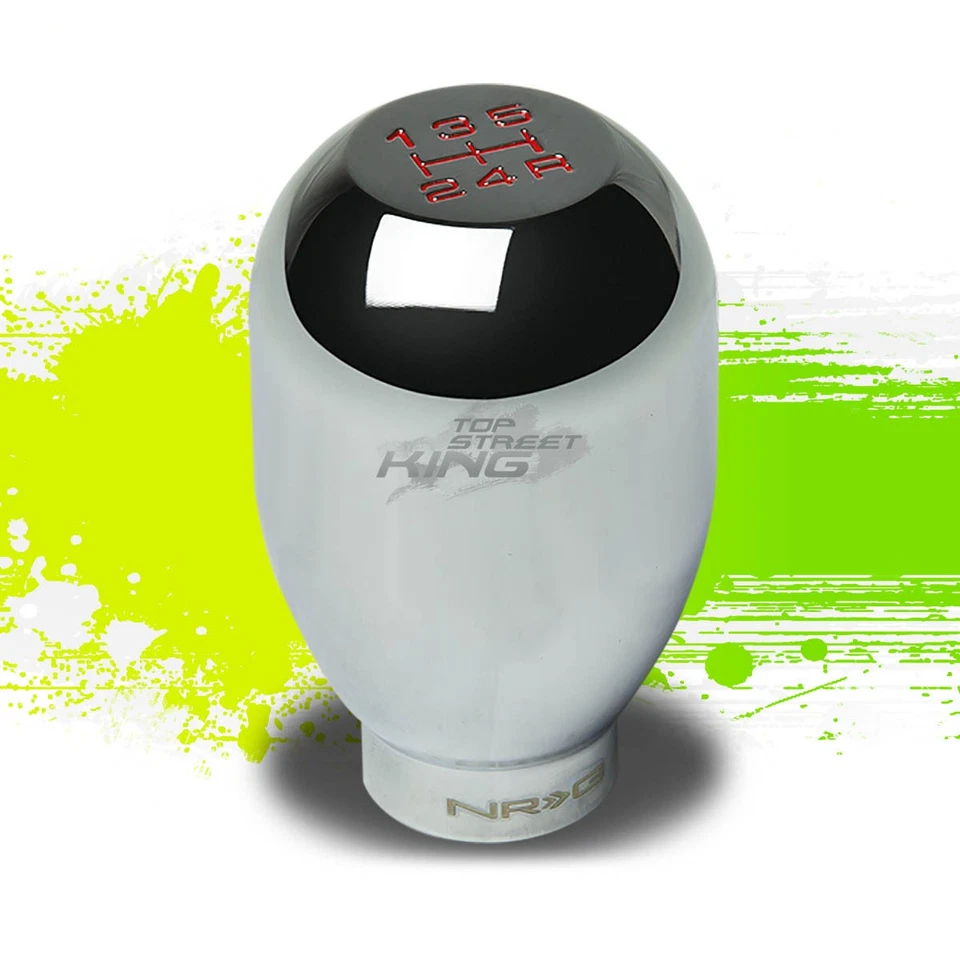 NRG TUNNER TIPO R ESTILO PONDERADO 6 VELOCIDADES PALANCA DE CAMBIOS CROMO/ROJO Foto 1 de 1