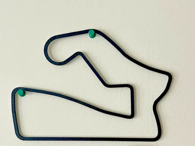 Esquema de pista impreso en 3D Road America - Arte/decoración de pared NASCAR e IndyCar Foto 1 de 4