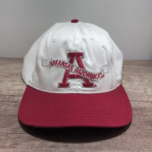 Vintage 90's Arkansas Razorbacks Snapback Hat Made in USA - Picture 1 of 15