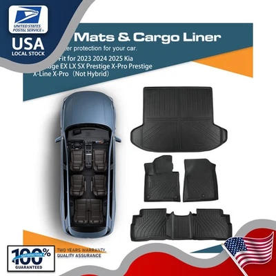 Cargo Liner Set For 2023 2024 2025 Kia Sportage TPE NEW All Weather 4PCS Puhzwvi - Image 1 of 4
