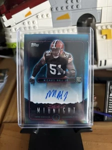 2024 Topps Midnight Michael Hall Jr Rookie Auto Refractor Browns RC - Imagen 1 de 2