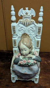 Lladro Reverie Young Princess On Throne Figurine #1398 No Box READ - Picture 1 of 11