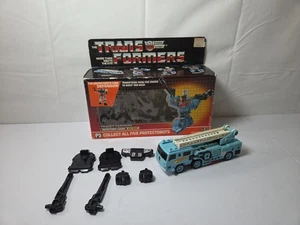Vintage 1986 Transformers G1 Protectobot Leader “Hot Spot” 90% COMPLETE OG Box - Picture 1 of 14