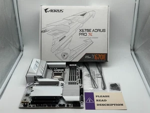 GIGABYTE X670E AORUS PRO X AM5 LGA 1718 AMD X670E ATX Motherboard READ/FOR PARTS - Zdjęcie 1 z 9
