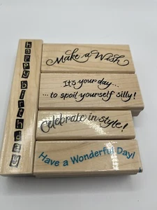 New Penny Black Words Sayings Quotes Wood Mounted Rubber Stamps Crafts 5 - Picture 1 of 8