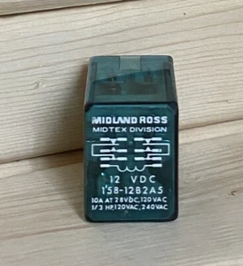 SET OF 2 RELAY GEN PURPOSE 10A 12VDC MIDTEX / MIDLAND ROSS 158-12B2A5 - Picture 1 of 7