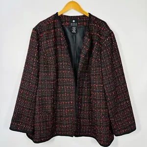 Blazer donna Maggie Barnes taglia 34W nero tweed a quadri leggero accademia - Foto 1 di 9