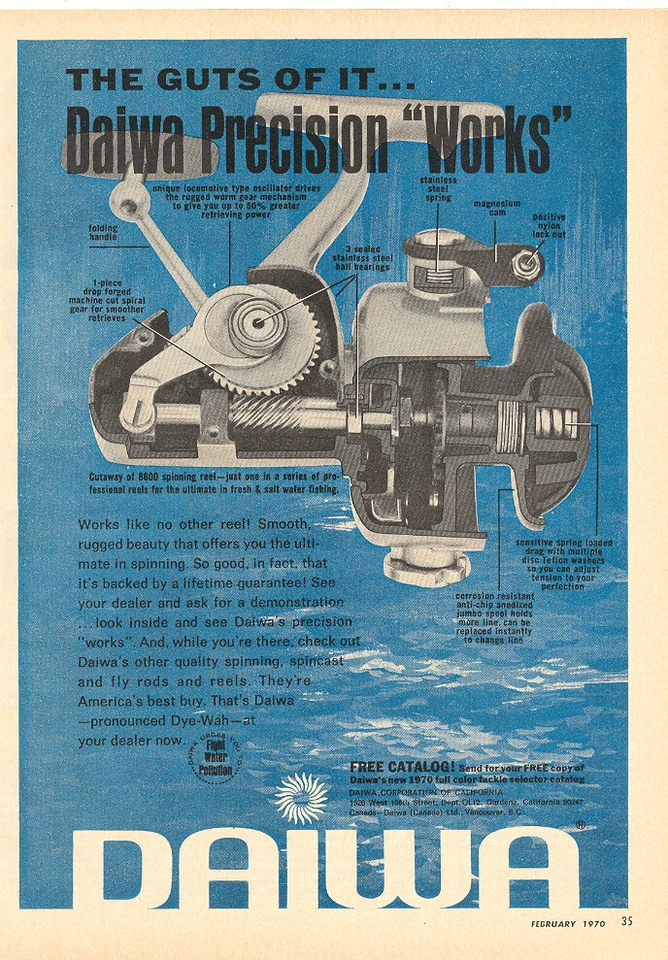 REVISTA DE CARRETES DAIWA VINTAGE 1970 ANUNCIO DAIWA PRECISION WORKS  Foto 1 de 1
