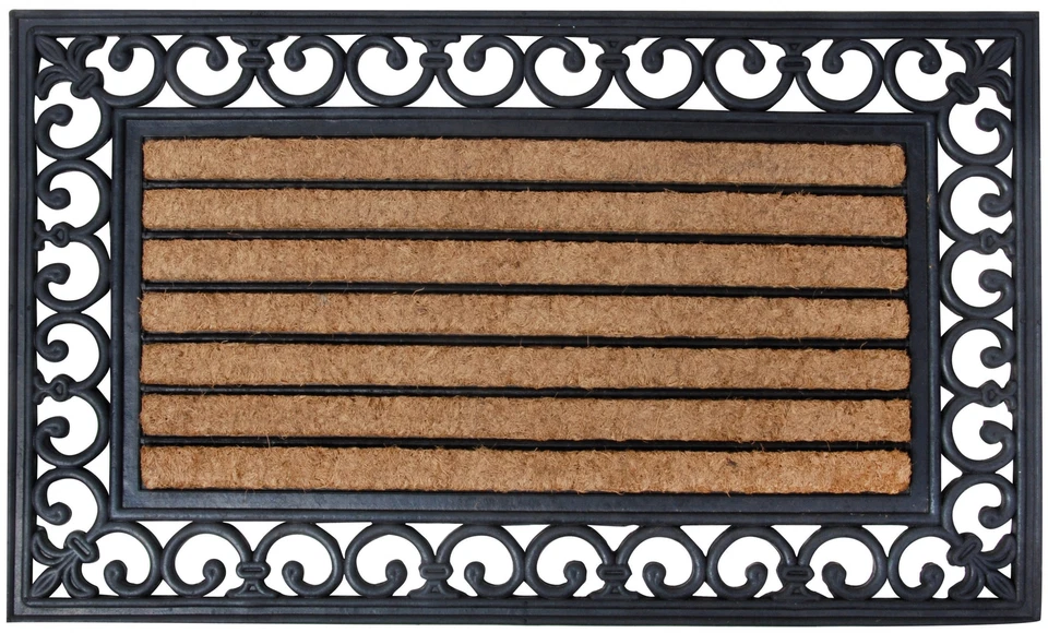 Esschert Design Fußmatte Türmatte Fußabtreter Kokos Gummi 75 x 45 cm Landhaus - Bild 1 von 1