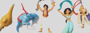 Menge 5 Disney Aladdin PVC, Jasmin, Geist, Lampe kleine Ornament 2,5" Kuchen Topper - Bild 1 von 6