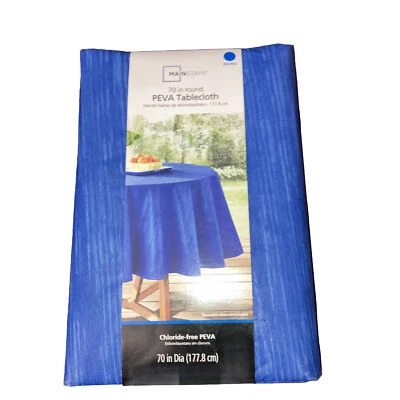Really Royal 70 Inch Round Peva Tablecloth Chloride-free Peva Non-woven Backing - Image 1 of 2