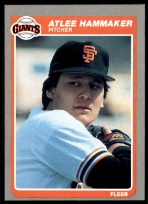 1985 Fleer #608 Atlee Hammaker - San Francisco Giants - Image 1 of 2