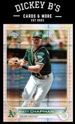 2022 Topps Chrome Sonic Prism Refractor #168 Matt Chapman Oakland Athletics - Image 1 of 2