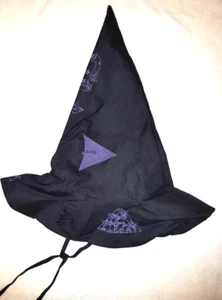 Hexenhut schwarz Magier Hut für Kostüm Hexe 100% Baumwolle Harry Zauberhut - Bild 1 von 2