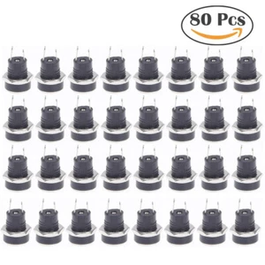 80x 5.5mm x 2.1mm Power Supply Jack Socket Female Panel Mount Plug 3A 12V DC US - Picture 1 of 7