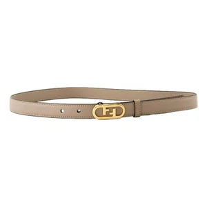 Fendi Women's Grey Tortora Skinny O'Lock Belt Size 85 NWT - Picture 1 of 4
