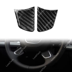 For Audi A6 C7 Steering Wheel Button Cover Decoration Trim Sticker Carbon Fiber - Imagen 1 de 11
