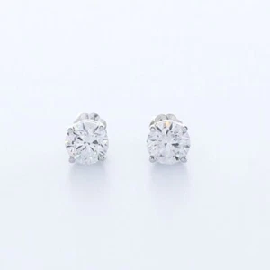 PENDIENTES CLÁSICOS CONJUNTO DE PUNTAS ORO 14K BRILLANTES REDONDOS H/SI2 DIAMANTES NATURALES DE 1,9 QUILATES - Imagen 1 de 12