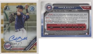 2019 Bowman Chrome Prospect Gold Refractor /50 Andrew Bechtold #CPA-ABE Auto