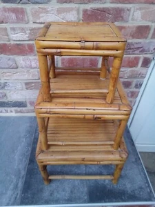 3x Bambushocker ,saubere Handarbeit,verschiedene Größe n - Bild 1 von 5