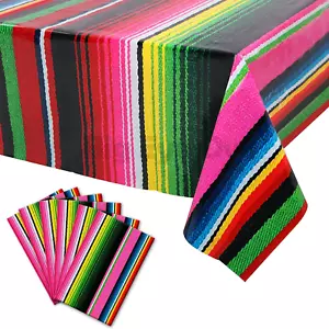 6 Pcs Cinco De Mayo Tablecover Mexican Fiesta Birthday Party Decorations Plastic - Picture 1 of 12