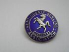 Vintage Enamel Pin Badge, Kent County Bowling Association, Invicta - H.W. Miller