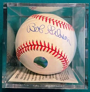 Bob Gibson Baseball mit Autogramm - Bild 1 von 2
